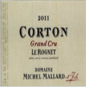 馬拉德父子莊園羅尼（科爾登特級(jí)園）紅葡萄酒(Michel Mallard et Fils, Corton Le Rognet Grand Cru, France)