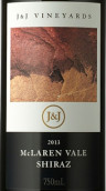 雙J西拉紅葡萄酒(J & J Vineyards Shiraz, McLaren Vale, Australia)