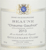 吉瑪克酒莊卓高（伯恩）白葡萄酒(Domaine Guillemard-Clerc Chaume Gaufriot, Beaune, France)