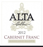 阿爾塔品麗珠干紅葡萄酒(Alta Cellars Winery Cabernet Franc, Wahluke Slope, USA)