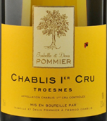 波米耶特洛伊斯（夏布利一級園）干白葡萄酒(Isabelle & Denis Pommier Troesmes, Chablis 1er Cru, France)