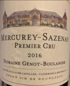 Domaine Genot-Boulanger Sazenay, Mercurey Premier Cru, France