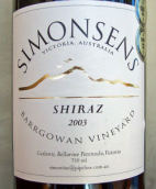 巴格萬酒莊西門森西拉干紅葡萄酒(Barrgowan Vineyard Simonsens Shiraz, Victoria, Australia)