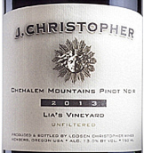 杰伊·克里斯托弗莉婭園黑皮諾干紅葡萄酒(J. Christopher Wines Lia's Vineyard Pinot Noir, Chehalem Mountains, USA)