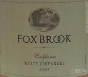 佛克斯布魯克白仙粉黛干白葡萄酒(Fox Brook Winery White Zinfandel, California, USA)