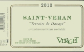 Verget Saint-Veran Terroirs de Davaye, Maconnais, France