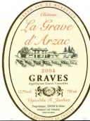 拉格拉夫達(dá)扎克酒莊干紅葡萄酒(Vignobles R. Jaudert Chateau La Grave D'Arzac, Graves, France)