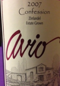 阿維奧懺悔系列仙粉黛干紅葡萄酒(Avio Vineyards Confession Zinfandel, California, USA)