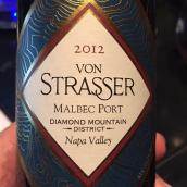 馮斯特拉斯鉆石山馬爾貝克紅葡萄酒(Von Strasser Malbec, Diamond Mountain District, USA)