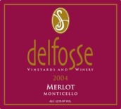 德爾夫斯梅洛干紅葡萄酒(DelFosse Merlot, Monticello, USA)