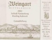 Florian Weingart Schloss Furstenberg Riesling Kabinett, Mittelrhein, Germany