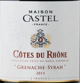 卡斯黛樂酒莊歌海娜-西拉紅葡萄酒(Famille Castel Grenache Syrah, Cotes du Rhone, France)