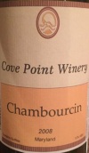 灣點(diǎn)酒莊香寶馨干紅葡萄酒(Cove Point Winery Chambourcin, Maryland, USA)