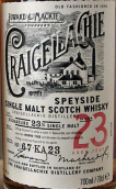 克萊格拉齊23年蘇格蘭單一麥芽威士忌(Craigellachie Aged 23 Years Single Malt Scotch Whisky, Speyside, UK)