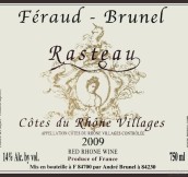 布魯奈爾酒莊拉斯多紅葡萄酒(Feraud Brunel, Rasteau, France)