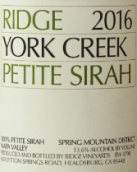 山脊酒莊約克溪小西拉紅葡萄酒(Ridge York Creek Petite Sirah, Spring Mountain District, USA)