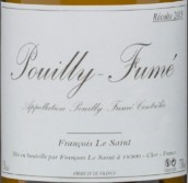 弗朗索瓦圣徒（普伊-富美）白葡萄酒(Francois Le Saint, Pouilly-Fume, France)