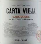 卡塔維嘉使命佳美娜干紅葡萄酒(Carta Vieja Mission Carmenere, Loncomilla Valley, Chile)