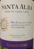 圣阿尔巴佳美娜红葡萄酒(Santa Alba Carmenere, Curico Valley, Chile)