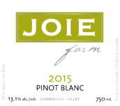 喜悅酒莊白皮諾干白葡萄酒(Joie Farm Pinot Blanc, Okanagan Valley, Canada)