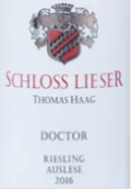 利塞爾-托馬斯堡貝卡斯勒多克托雷司令精選甜白葡萄酒(Schloss Lieser Thomas Haag Bernkasteler Doctor Riesling Auslese, Mosel, Germany)