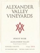 亞歷山大谷（韋澤爾家庭園）黑皮諾紅葡萄酒(Alexander Valley Vineyards Wetzel Family Estate Pinot Noir, Alexander Valley, USA)