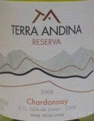 安迪娜珍藏霞多麗干白葡萄酒(Terra Andina Chardonnay Reserva, Casablanca Valley, Chile)