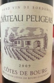 佩格艾斯酒莊紅葡萄酒(Chateau Peugeais, Cotes de Bourg, France)