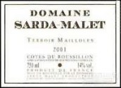 Domaine Sarda-Malet Terroir Mailloles Cotes du Roussillon, Languedoc-Roussillon, France