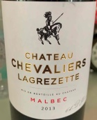 騎士拉格澤特馬爾貝克紅葡萄酒(Chateau Chevaliers Lagrezette Malbec, South West France, France)