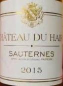 海爾酒堡貴腐甜白葡萄酒(Chateau du Haire, Sauternes, France)