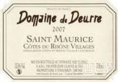 Domaine de Deurre Cotes du Rhone Villages Saint-Maurice, Rhone, France