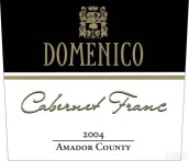 多梅尼克品麗珠干紅葡萄酒(Domenico Winery Cabernet Franc, Amador County, USA)