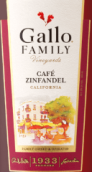 嘉露家族酒庄咖啡仙馆粉黛红葡萄酒(Gallo Family Vineyards Cafe Zinfandel, California, USA)