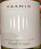 特拉明酒莊凱勒雷灰皮諾白葡萄酒(Cantina Tramin Kellerei Pinot Grigio Alto Adige DOC, Trentino-Alto Adige, Italy)