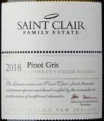 圣克萊爾戈弗雷溪珍藏灰皮諾白葡萄酒(Saint Clair Godfrey's Creek Reserve Pinot Gris, Marlborough, New Zealand)