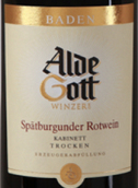 阿爾德·戈特黑皮諾小房干紅葡萄酒(Alde Gott Spatburgunder Kabinett Trocken, Baden, Germany)