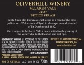 Oliverhill Winery Petite Sirah, McLaren Vale, Australia