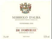 德福維爾酒莊阿爾巴內(nèi)比奧羅紅葡萄酒(De Forville Nebbiolo d'Alba DOC, Barbaresco, Italy)