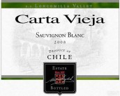 卡塔維嘉酒莊長(zhǎng)相思干白葡萄酒(Carta Vieja Sauvignon Blanc, Loncomilla Valley, Chile)