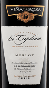 羅莎卡普塔納橡木桶珍藏梅洛紅葡萄酒(Vina La Rosa La Capitana Barrel Reserve Merlot, Cachapoal Valley, Chile)