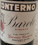 孔特諾酒莊巴羅洛珍藏紅葡萄酒(Giacomo Conterno Barolo Riserva DOCG, Piedmont, Italy)