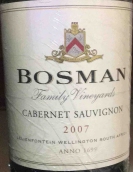 博斯曼家族赤霞珠紅葡萄酒(Bosman Family Vineyards Cabernet Sauvignon, Wellington, South Africa)