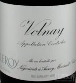 勒樺酒莊（沃爾奈一級園）紅葡萄酒(Domaine Leroy Volnay Premier Cru, Cote de Beaune, France)