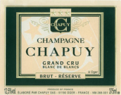 查普（奧格特級村）珍藏白中白極干型香檳(Champagne Chapuy Blanc de Blancs Brut Reserve, Oger Grand Cru, France)