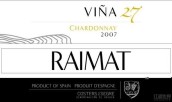 若曼達(dá)維納27霞多麗干白葡萄酒(Raimat Vina 27 Chardonnay, Costers del Segre, Spain)