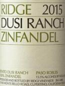 山脊酒莊貝尼托杜西園仙粉黛紅葡萄酒(Ridge Benito Dusi Ranch Zinfandel, Paso Robles, USA)