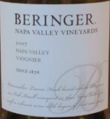 贝灵哲酒庄维欧尼干白葡萄酒(Beringer Viognier, Napa Valley, USA)