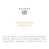 薩爾維酒莊威廉姆斯基督經(jīng)典梨子白蘭地(Weingut Salwey Williams Christ Klassischer Birnenbrand, Baden, Germany)