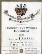 Domdechant Werner Hochheimer Riesling Classic, Rheingau, Germany